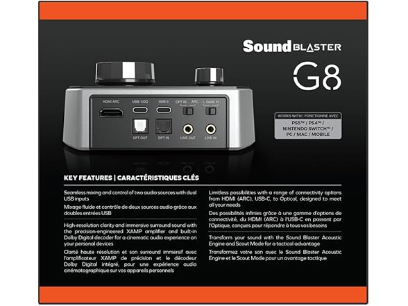 Sound Blaster G8 -Hi-Res Gaming USB DAC