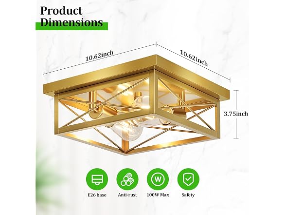 Kondras B0F31XPZY8 2-Pack Hallway Fixtures Ceiling