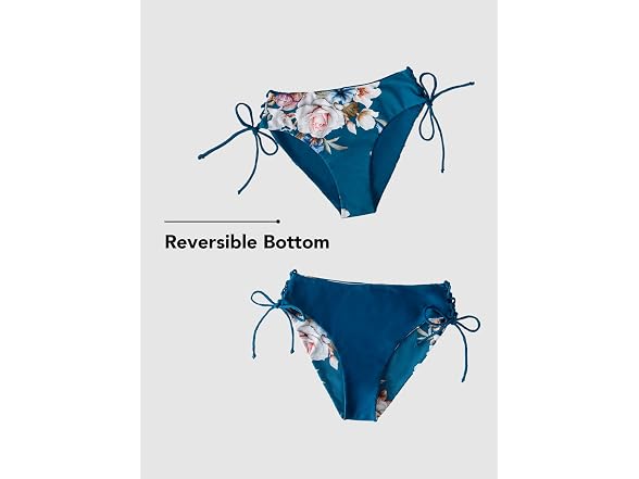 Cupshe Women (L) Bikini Swimsuit Reversible Bottom