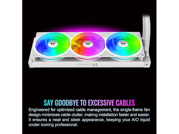 Thermaltake TH360 V3 ARGB CPU Liquid Cooler 360mm White