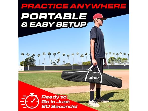 GoSports 7 ft x 7 ft Practice Hitting & Pitching Net
