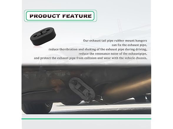 2pc Universal Rubber Exhaust Hanger