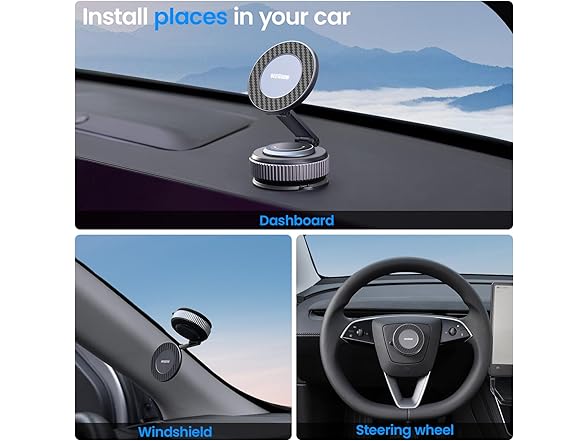 BEEGROW Folding Magnetic Car Phone Holder