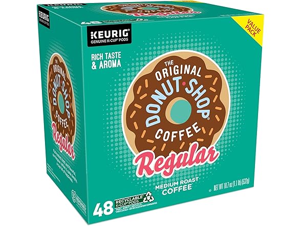 48CT The Original Donut Shop Regular, Single KCups