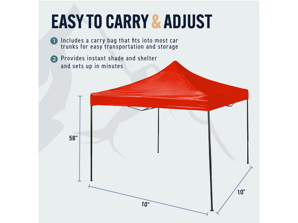 Trapper Peak 10' x 10' Folding Pop-Up Canopy