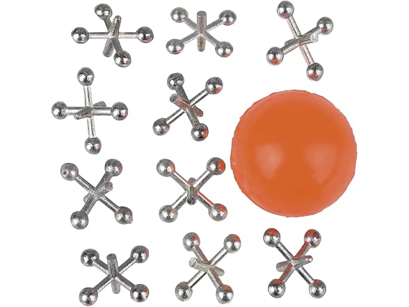 Metal Jacks With Ball - 12 sets per unit