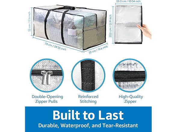 VISVEIL 6 Pack Heavy Duty Moving Bags