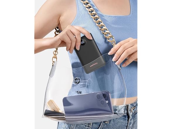 WeeFancy Mini 10000mAh Power Bank Built-In Cables