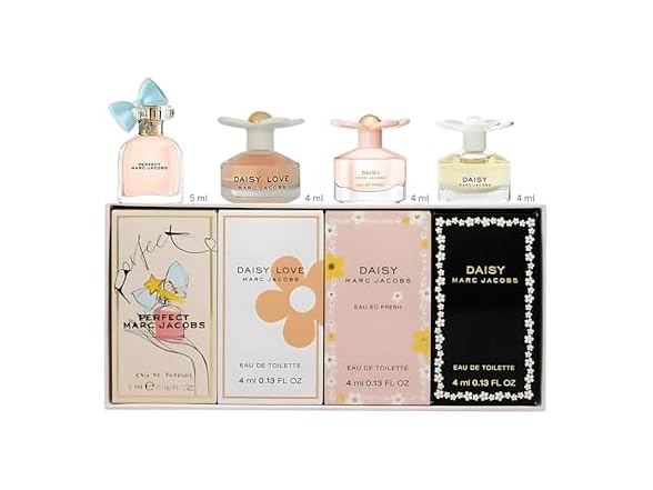 Marc Jacobs Perfume for Women Gift Set 4-Piece Mini Variety Splashes