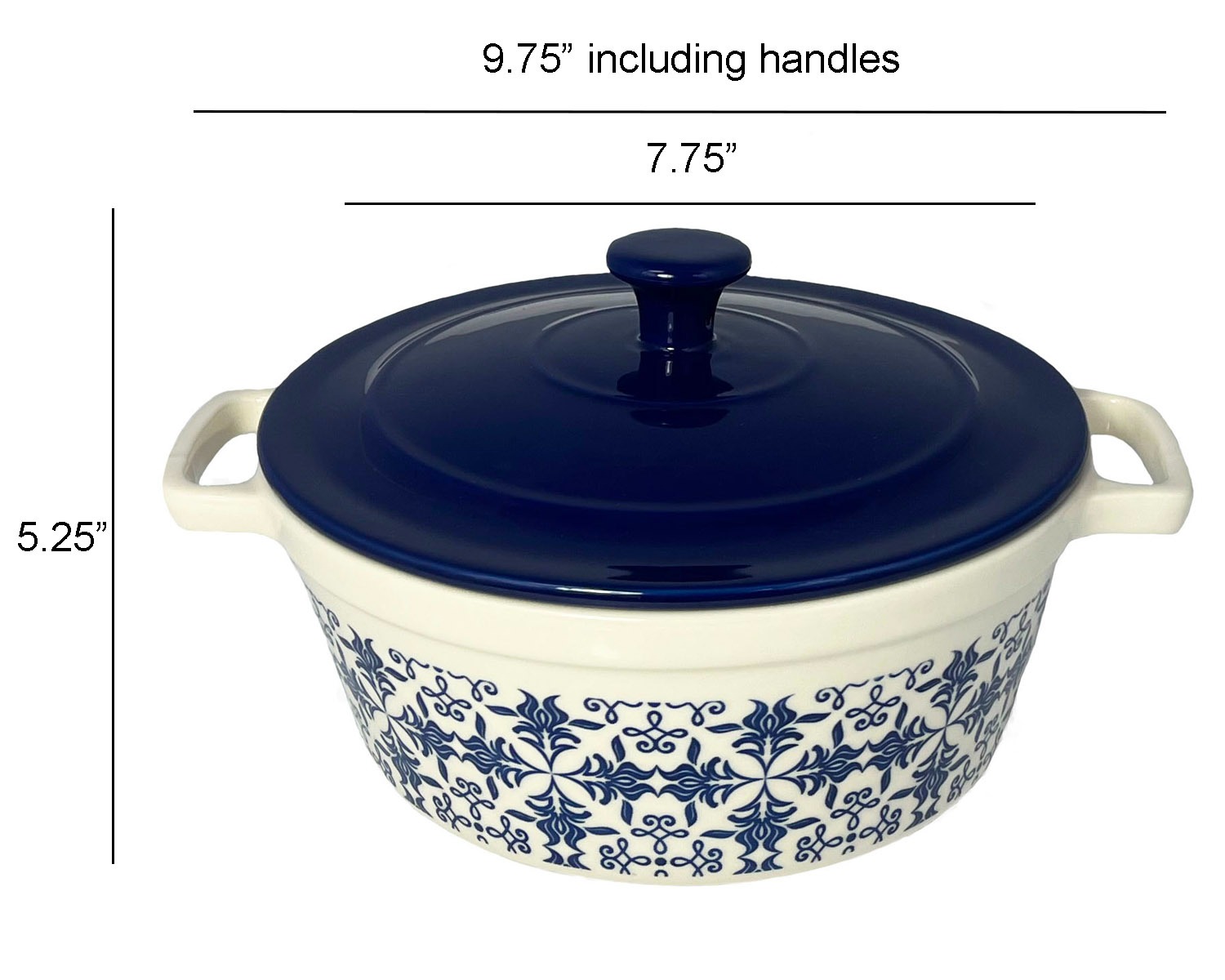 Le Regalo Stoneware Casserole with Lid - Gallery 7