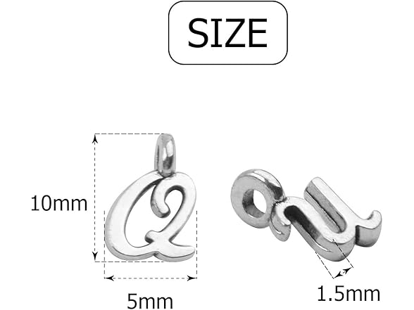 Hendevl Letter Charms Collection, 4 Sets