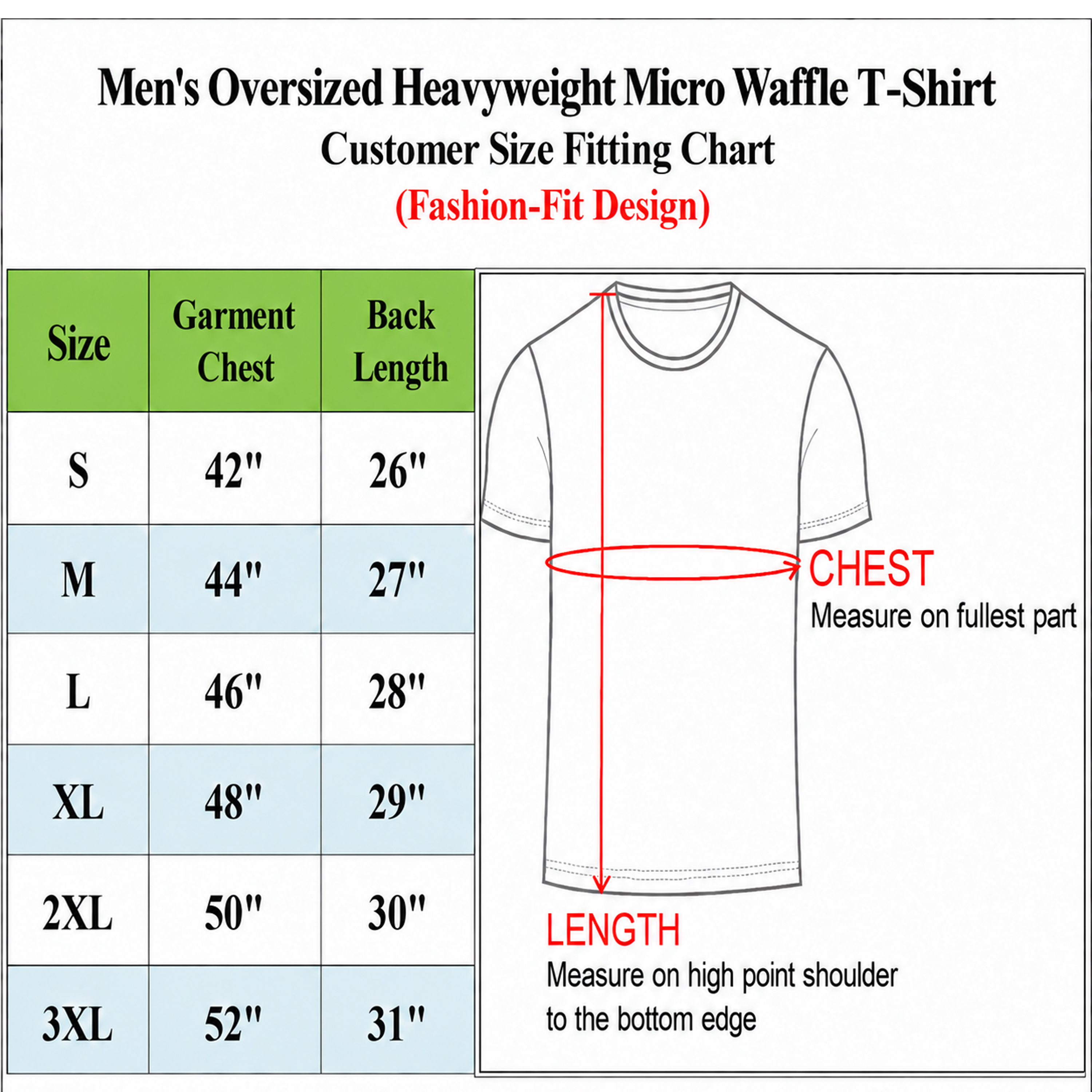 5Pk Mens Waffle Knit Drop Shoulder Tee - Gallery 17