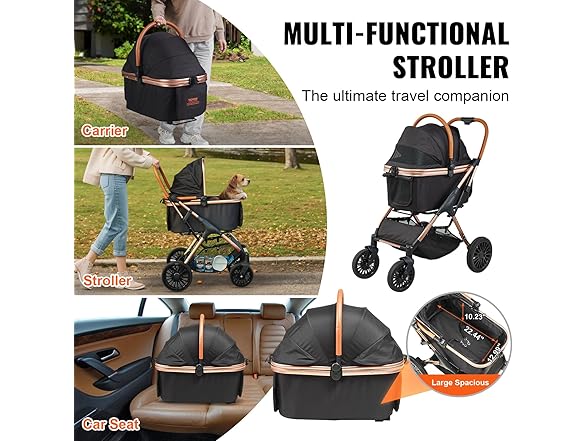 VEVOR Pet Stroller - 66 LB MAX
