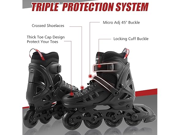 JC JORDEN Inline Skates, Adjustable