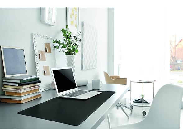 Durable Contoured Desk Pad 26"x19" Black