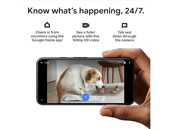 (NEW) Google indoor Nest Security Cam 1080p (Wired) - 2nd Gen