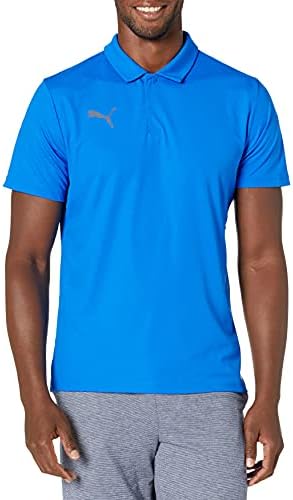 PUMA mens Teamliga Sideline Polo Shirt, Electric Blue Lemonade/White, XX-Large US