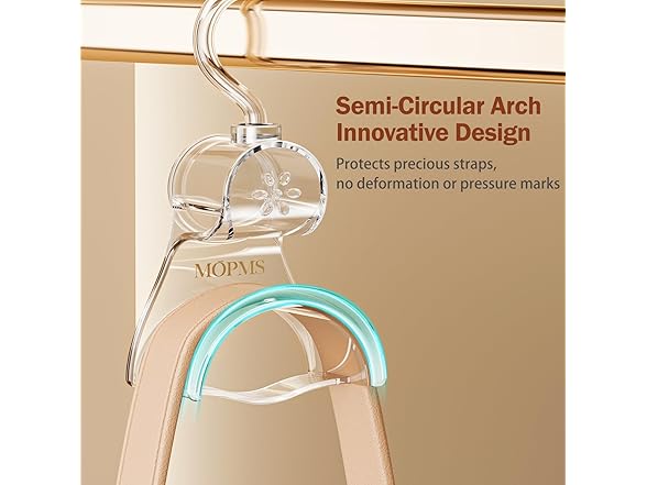 MOPMS 3 Pieces Clear Purse Hanger Closet