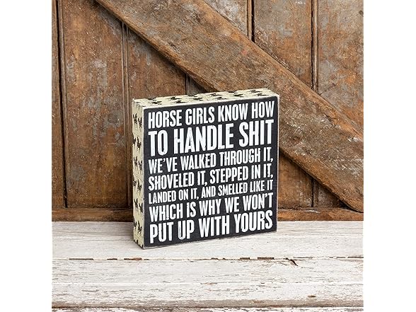 Primitives by Kathy Box Sign Horse Girls