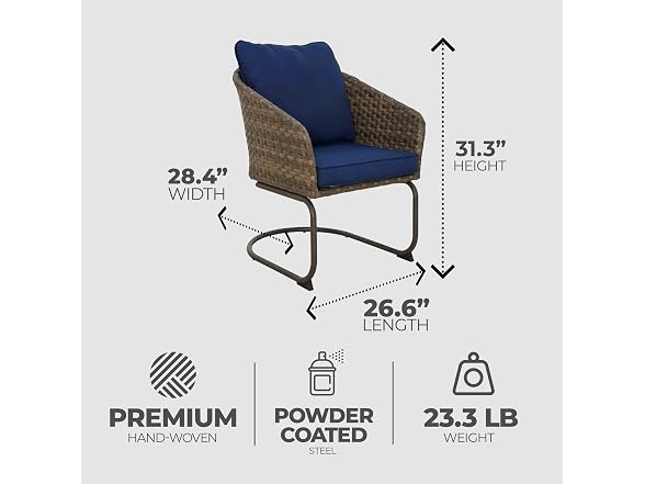 Four Seasons Courtyard Rockland Alloy Steel Frame Spring Recliner