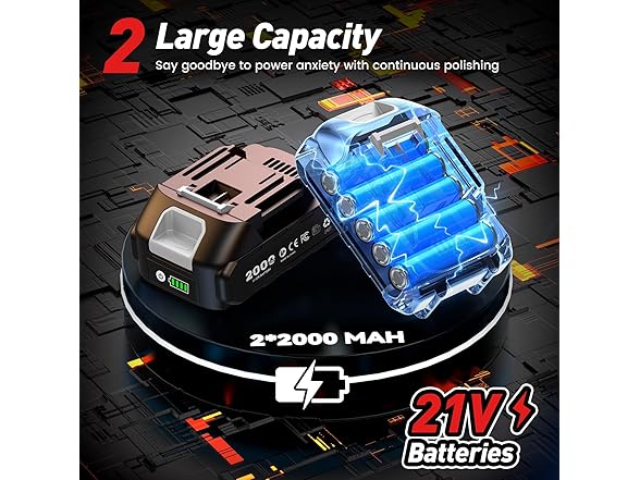 Avhrit Cordless Car Buffer Polisher Kit