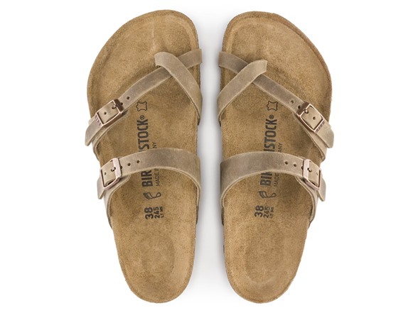 Birkenstock Unisex Mayari Oiled Leather Tobacco Brown