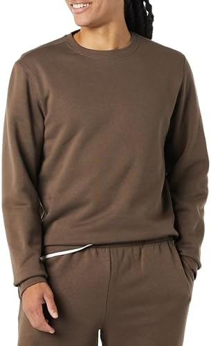 Amazon Essentials Men's Fleece Crewneck Sweatshirt - Medium Brown, X-Small (Available in Big & Tall Sizes)