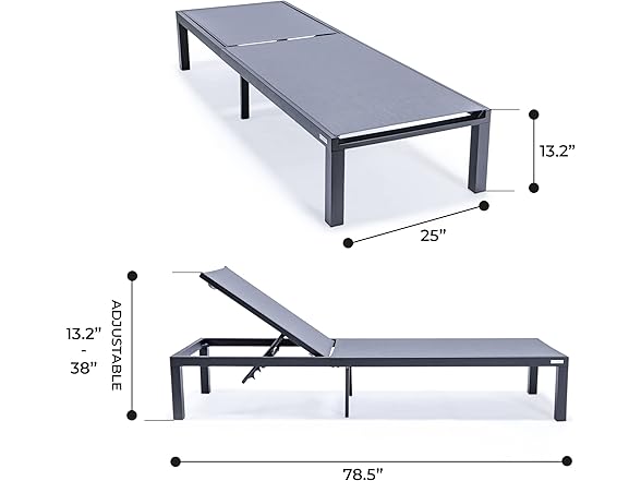 LeisureMod Marlin Chaise Lounge Chair