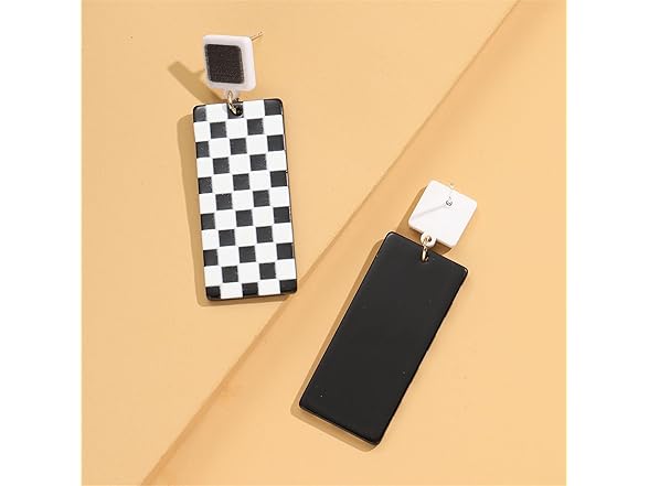 Gold Plated Checker Small Hoop Earrings