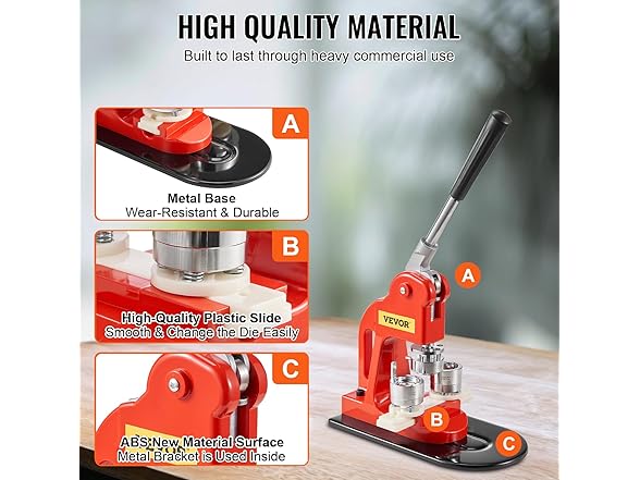 VEVOR Button Maker Machine - 25mm