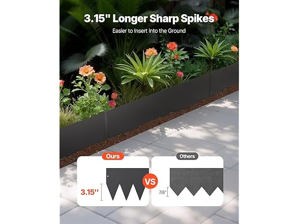 VEVOR Steel Landscape Edging, 3-pack