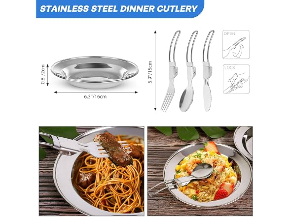 Odoland 15pcs Camping Cookware Kit