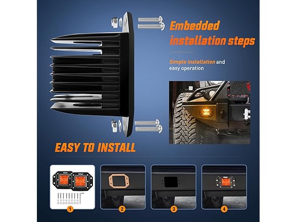 Nilight Flush Mount LED Light Pods 2 PCS