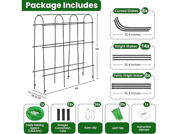 OTOSUNNY 6ft Raised Bed Garden Arch