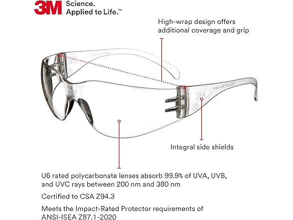 3M Virtua Protective Eyewear 100 Pack