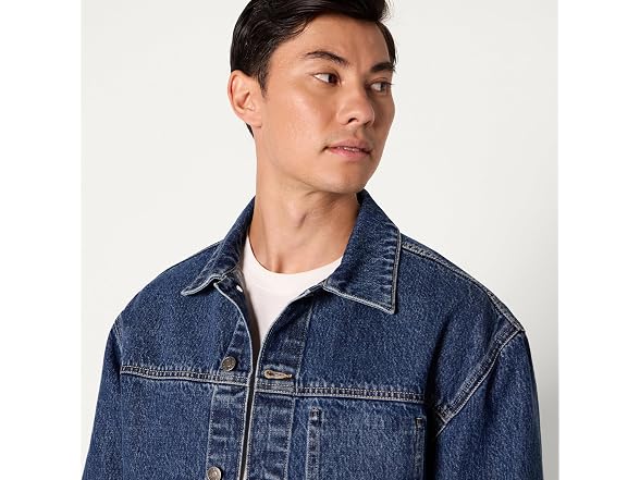 Amazon Essentials Men's Rigid Denim Utility Jacket