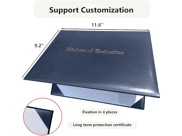 Smooth Leather Imprinted Diploma Holder