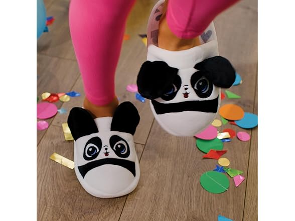 Flipeez Flipeez Slippers, Panda, Medium