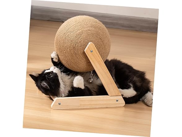 SUPVOX Cat Scratcher Toy 6.69 Inch Sisal Rolling Ball