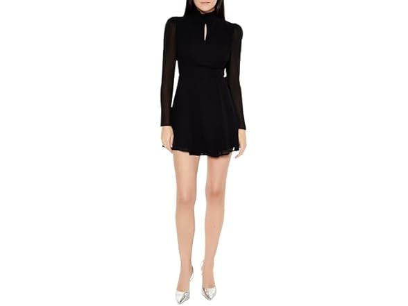 Forever 21 Women (XS) Chiffon Keyhole Mini Dress