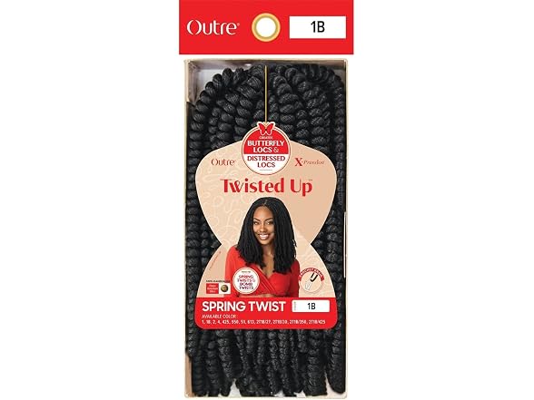 Outre Spring Twist Braiding Hair 8 inch 1B