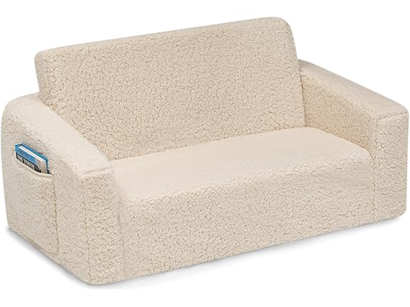Delta Children Cozee Flip-Out Sherpa 2-in-1 Sofa