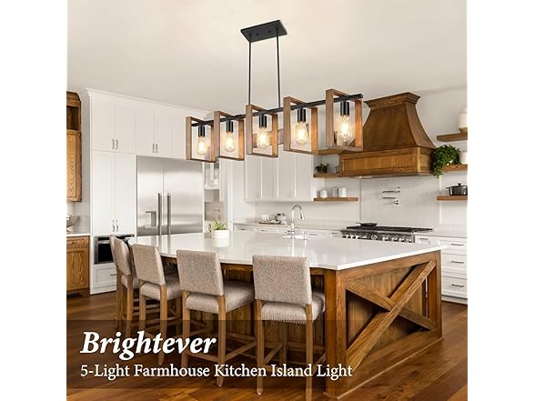 Brightever HX-3667-P5WDBK-1 Kitchen Island Lighting