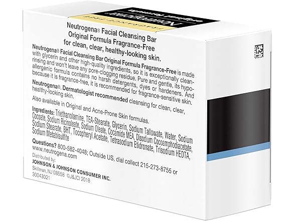 Neutrogena Facial Cleansing Bar, 3.5oz 3pk