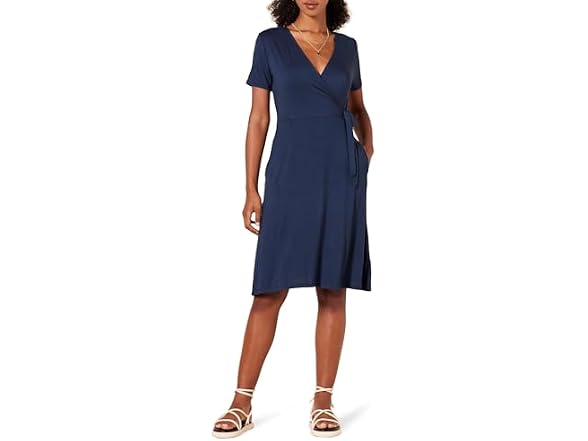 Amazon Essentials Women Short Sleeve V Neck Dress