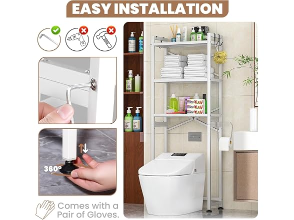 ZZL BC1205826017770 Over The Toilet Storage Rack