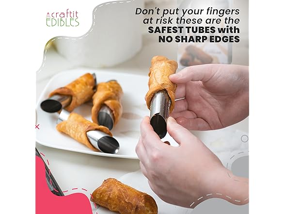 18 Pack Cannoli Tube Mold Set