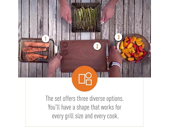 Yukon Glory 3-Piece Mini Grill Basket Set