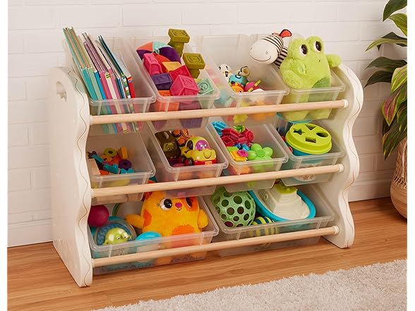 B. toys – Toys Storage Organizer – 10 Stackable Toy Bins