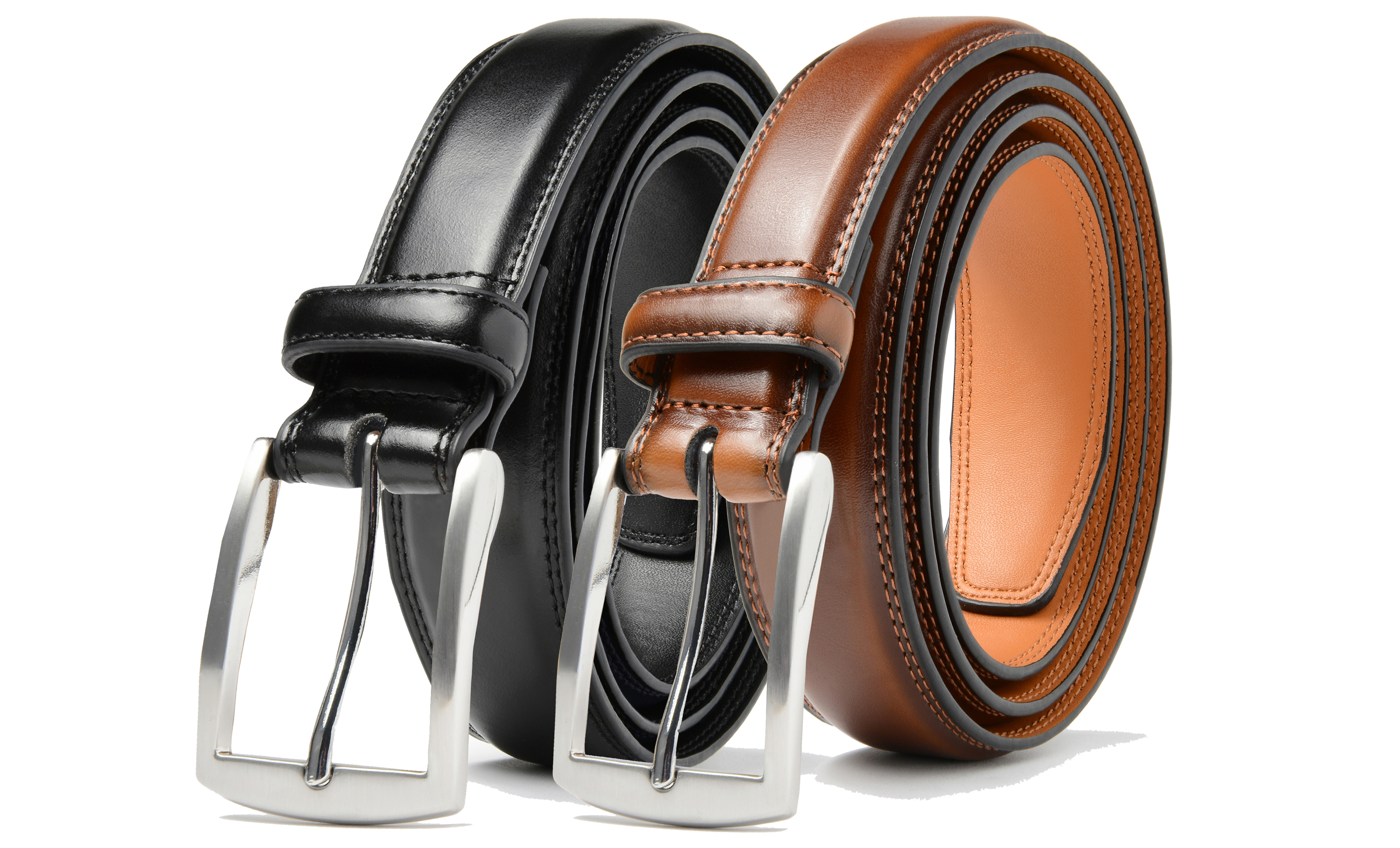 1, 2, 3, 4, 6-Pack Leather Dress Belt - Gallery 48